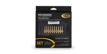 Load image into Gallery viewer, RockBoard PatchWorks Solderless Patch Cable Set - 300 cm / 118 7/64" Cable + 10 Plugs - Gold
