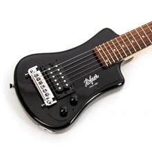 Load image into Gallery viewer, Hofner HOF-HCT-SH-BK-O Shorty Electric Travel Guitar - Black - with Gig Bag
