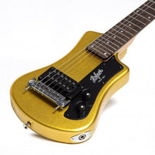 Load image into Gallery viewer, Hofner HOF-HCT-SH-GT-O Shorty Electric Travel Guitar - Gold Top - with Gig Bag
