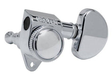 Load image into Gallery viewer, Grover 502C Roto-Grip Locking Rotomatics with Round Button - Guitar Machine Heads, 3 + 3 - Chrome
