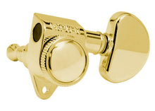 Load image into Gallery viewer, Grover 502G Roto-Grip Locking Rotomatics with Round Button - Guitar Machine Heads, 3 + 3 - Gold
