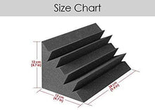 Load image into Gallery viewer, 4 pack acoustic studio bass traps 9.4x4.7x4.7 inch corner sound absorption foam panels
