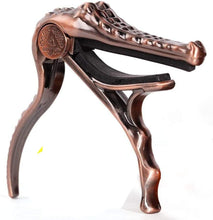 Load image into Gallery viewer, Alice A007G/PB Aligater Shape Aluminum Alloy Guitar Capo Bronze

