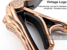 Load image into Gallery viewer, Alice A007G/PB Aligater Shape Aluminum Alloy Guitar Capo Bronze
