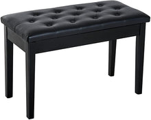 Load image into Gallery viewer, Deluxe Piano Keyboard Bench Straight Legs, Polished with Music Compartment-(6911580602562)
