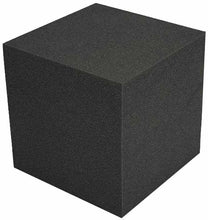 Load image into Gallery viewer, Black bass trap foam cube for wall corner acoustic sound absorption and fireproof studio treatment panel 20x20x20 cm
