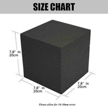 Load image into Gallery viewer, Black 20x20x20 cm fireproof bass trap acoustic foam corner cube panel
