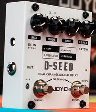 Load image into Gallery viewer, JOYO D-SEED DUAL CHANNEL DIGITAL COPY, ANALOG, REVERSE, MODULATION Guitar Effect Pedal
