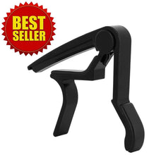 Load image into Gallery viewer, Dunlop Style Quick Release Guitar Capo black alloy compact trigger for acoustic and electric guitars
