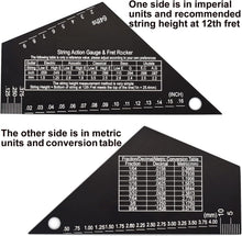 Load image into Gallery viewer, Fret Rocker, String Action Gauge, String Height Ruler, Fret Leveling Guide and more
