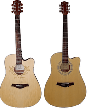 Load image into Gallery viewer, Glen Burton USA Deluxe Cutaway Dreadnought Acoustic Guitars in satin natural finish with spruce top and rosewood fingerboard

