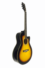 Load image into Gallery viewer, Huntington USA semi acoustic electric guitar with cutaway and sunburst finish
