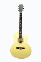 Charger l'image dans la galerie, Huntington USA Thin Line Dreadnought Cutaway Acoustic Guitar with basswood plywood body and maple fingerboard
