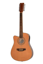 Load image into Gallery viewer, Left-handed De Rosa USA 12 string acoustic electric guitar with cutaway dreadnought body and spruce top
