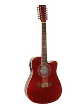 Load image into Gallery viewer, De Rosa 12 String cutaway dreadnought acoustic electric guitar with spruce top and rosewood fingerboard
