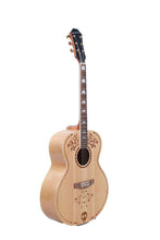 Load image into Gallery viewer, Glen Burton USA acoustic guitar with solid spruce top and laser etched Mexican Dio De Muerto design
