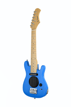 Load image into Gallery viewer, Blue De Rosa USA kids electric guitar with built-in speaker and maple neck
