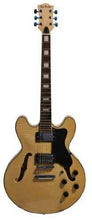 Load image into Gallery viewer, Glen Burton Memphis semi hollow body electric guitar in natural maple finish with rosewood fingerboard and humbucker pickups
