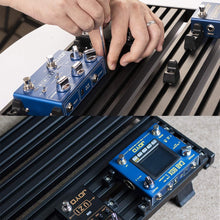 Load image into Gallery viewer, Guitar Pedal Board - Guitto Fixture Blocks Fixed Effects Pedalboard Aluminum Alloy Super Light with Carry Bag No More Velcro (GPB-03 Large Size 66.7x33.2cm)
