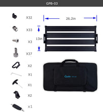 Load image into Gallery viewer, Guitar Pedal Board - Guitto Fixture Blocks Fixed Effects Pedalboard Aluminum Alloy Super Light with Carry Bag No More Velcro (GPB-03 Large Size 66.7x33.2cm)
