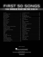 Load image into Gallery viewer, FIRST 50 SONGS YOU SHOULD PLAY ON THE VIOLIN
