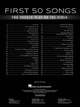 Load image into Gallery viewer, FIRST 50 SONGS YOU SHOULD PLAY ON THE VIOLA A Must-Have Collection of Well-Known Songs!

