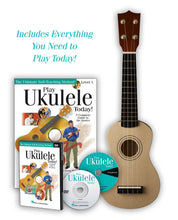 Load image into Gallery viewer, PLAY UKULELE TODAY! COMPLETE KIT Includes Everything You Need to Play Today!
