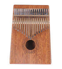 Load image into Gallery viewer, Kalimba Large 17 Keys Semi Hollow Body Made of Solid Mahogany Wood with Carrying Bag, Tuning Key and more
