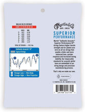 Load image into Gallery viewer, MARTIN MA140 LIGHT 12 - 54 BRONZE 80/20 AUTHENTIC ACOUSTIC SUPERIOR PERFORMANCE SP® GUITAR STRINGS
