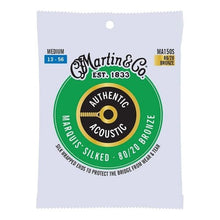 Load image into Gallery viewer, MARTIN MA150S MEDIUM 13 - 56 BRONZE 80/20 AUTHENTIC ACOUSTIC MARQUIS® SILKED GUITAR STRINGS
