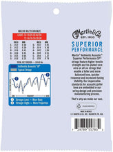Load image into Gallery viewer, MARTIN MA190 LIGHT 12 - 54 BRONZE 80/20 12 STRING AUTHENTIC ACOUSTIC SUPERIOR PERFORMANCE SP® GUITAR STRINGS
