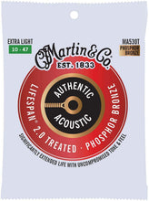 Load image into Gallery viewer, Martin MA530T extra light 10-47 phosphor bronze acoustic guitar strings with Lifespan 2.0 treatment
