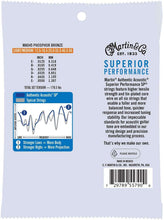 Load image into Gallery viewer, MARTIN MA545 LIGHT/MEDIUM 12.5 - 55 PHOSPHOR BRONZE AUTHENTIC ACOUSTIC SUPERIOR PERFORMANCE SP® GUITAR STRINGS
