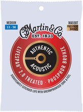 Load image into Gallery viewer, Martin MA550T medium 13-56 phosphor bronze acoustic guitar strings with Lifespan 2.0 technology packaging
