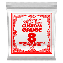 Load image into Gallery viewer, ERNIE BALL .008 PLAIN STEEL 1008 ELECTRIC OR ACOUSTIC GUITAR STRINGS-(6751254118594)

