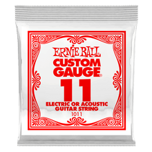 Load image into Gallery viewer, ERNIE BALL .011 PLAIN STEEL 1011 ELECTRIC OR ACOUSTIC GUITAR STRINGS-(6751265685698)
