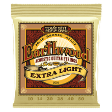 Load image into Gallery viewer, ERNIE BALL 2006 EARTHWOOD EXTRA LIGHT 80/20 BRONZE ACOUSTIC GUITAR STRINGS - 10-50 GAUGE-(6633904570562)
