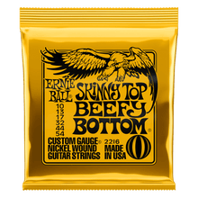 Load image into Gallery viewer, ERNIE BALL 2216 SKINNY TOP BEEFY BOTTOM SLINKY NICKEL WOUND ELECTRIC GUITAR STRINGS 10 - 54 GAUGE-(6632235401410)
