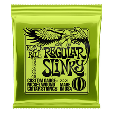Load image into Gallery viewer, ERNIE BALL 2221 REGULAR SLINKY NICKEL WOUND ELECTRIC GUITAR STRINGS - 10-46 GAUGE-(6631443824834)
