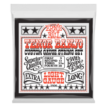 Load image into Gallery viewer, ERNIE BALL 2303 LIGHT LOOP END STAINLESS STEEL TENOR BANJO GUITAR STRINGS - 9-28 GAUGE-(6891973148866)
