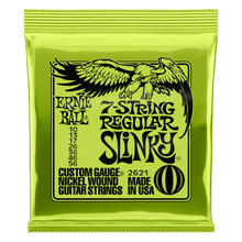 Load image into Gallery viewer, ERNIE BALL REGULAR SLINKY 2621 7-STRING NICKEL WOUND ELECTRIC GUITAR STRINGS - 10-56 GAUGE-(6924702712002)
