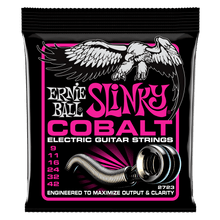 Load image into Gallery viewer, ERNIE BALL 2723 SUPER SLINKY COBALT ELECTRIC GUITAR STRINGS - 9-42 GAUGE-(6633333784770)
