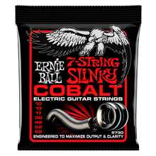 Load image into Gallery viewer, ERNIE BALL 2730  SKINNY TOP HEAVY BOTTOM SLINKY COBALT 7-STRING ELECTRIC GUITAR STRINGS - 10-62 GAUGE-(6633357672642)
