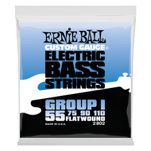 Load image into Gallery viewer, ERNIE BALL FLATWOUND GROUP 1 2802 ELECTRIC BASS STRINGS - 55-110 GAUGE-(6924778995906)
