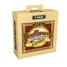 Load image into Gallery viewer, ERNIE BALL EARTHWOOD 3003 MEDIUM LIGHT 80/20 BRONZE ACOUSTIC GUITAR STRINGS 3 PACK - 12-54 GAUGE-(6842195869890)
