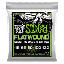 Load image into Gallery viewer, ERNIE BALL REGULAR SLINKY 5-STRING FLATWOUND ELECTRIC BASS STRINGS - 45-130 GAUGE-(7480905990399)
