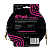 Load image into Gallery viewer, ERNIE BALL 25' BRAIDED STRAIGHT / ANGLE INSTRUMENT CABLE - BLACK P06058-(6704907026626)
