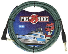 Load image into Gallery viewer, Pig Hog 10FT Instrument Cable - 1/4 Male Straight to 1/4 Male Right Angle
