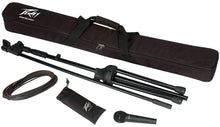 Load image into Gallery viewer, Peavey Mic Package PV MSP1 XLR Dynamic Cardioid Microphone with cable, stand and bag 00578000
