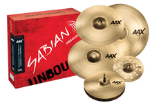 Load image into Gallery viewer, SABIAN 25005XC-PWB AAX Praise and Worship 5-pack cymbal set with brilliant finish and red packaging
